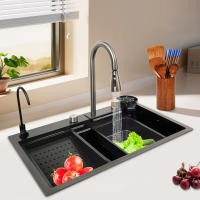 Fregadero de cocina de acero inoxidable 304, fregadero individual grande con tubo de drenaje, lavabo plateado de 29,5x17,7 x 8.3in - details 0