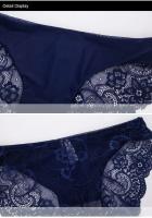 Bragas sexis de encaje para mujer, bragas transpirables de algodón sin costuras, calzoncillos transparentes para niñas, ropa interior de marca de talla grande, 1 pieza - details 2
