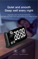 1 reloj despertador de proyección, temperatura de tiempo, reloj de proyección dual, pantalla grande LED de carga, función de repetición de dormitorio, despertador - details 9