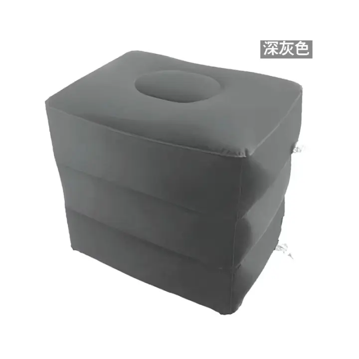 Almohada inflable para reposapiés de viaje, cojín de reposapiés para avión, tren de vuelo, 1 piezas - 1