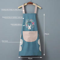 Delantal impermeable resistente al aceite con bolsillo, babero multiusos transpirable y reutilizable con cordones, accesorios de cocina - details 0