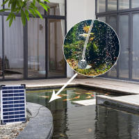 Bomba de aire para pecera oxigenador de energía Solar de 5W con batería de respaldo de 2400mAh 3 modos con 2 aireadores de pesca para estanque Solar Aiar Stone - details 6