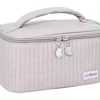 Bolsas de maquillaje para mujeres 2025 Nueva actualización Portátil Impermeable Gran capacidad PU Cuero Bolsa de maquillaje de viaje, Bolsa de tocador, Bolsas de cosméticos, Bolsa organizadora de maquillaje para niños - 1