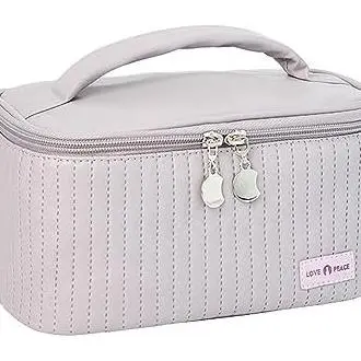 Bolsas de maquillaje para mujeres 2025 Nueva actualización Portátil Impermeable Gran capacidad PU Cuero Bolsa de maquillaje de viaje, Bolsa de tocador, Bolsas de cosméticos, Bolsa organizadora de maquillaje para niños - 1
