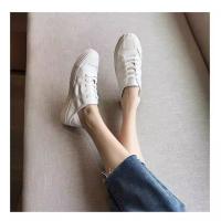 Primavera nuevos zapatos blancos de cuero para mujer, el verano delgado puede pisar el talón, zapatos casuales planos. - details 15