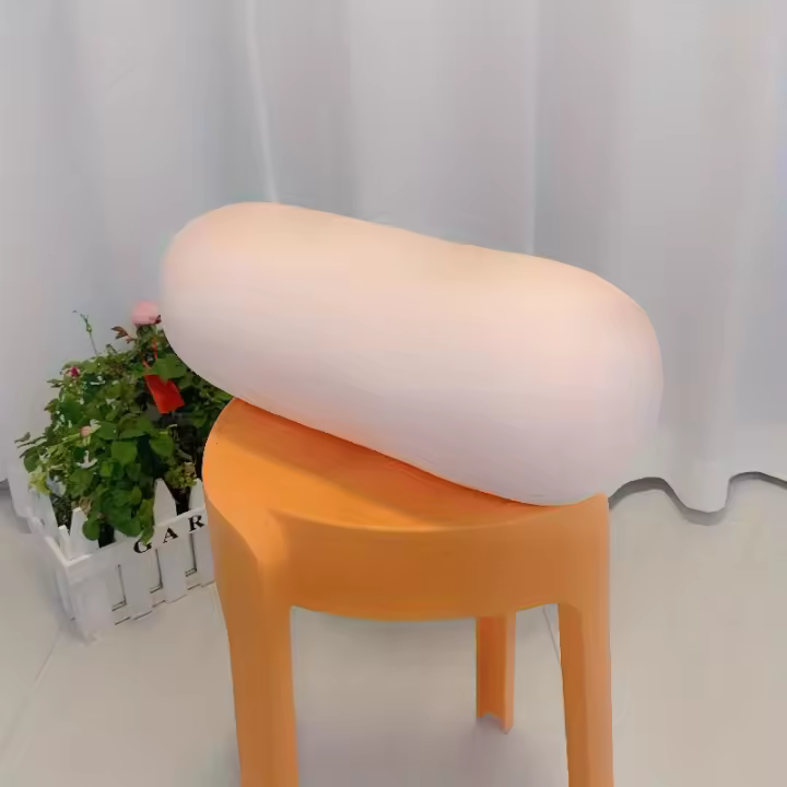 Almohadas cilíndricas para el cuello, Sofá de Color sólido, Almohada larga para el cuello, Almohada de maternidad lavable para dormitorio, 1 unidad - 1