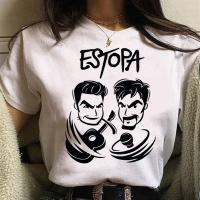 Camiseta de diseñador de cómic para mujer, ropa de calle femenina, top de Estopa, Y2K - details 3