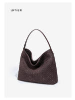 Bolso de mano tejido a mano de gran capacidad, mate, con textura moderna, versátil, para llevar al hombro, para ir al trabajo, tipo cubo, bandolera, para mujer - details 16