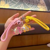 Llavero de pez payaso con correa para la muñeca, decoración de bolso cosido a mano, colgantes de dibujos animados de pez payaso, baratija, colgante de llave de dibujos animados de Anime con corazón para chica - details 3