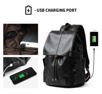 Mochila de cuero para hombre, mochila vintage para ordenador portátil de 15,6 pulgadas, mochila de viaje duradera impermeable, mochila de cuero universitaria - details 7