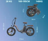 FAFREES F20 Pro+ Bicicleta Eléctrica Plegable, Freno de Doble Disco+SHIMANO de 7 Velocidades, Neumáticos de 20*3,0 Pulgadas, Velocidad Máxima de 25km/h, Batería de 36V 22.5Ah, Pantalla LCD, Alcance de 85-100km, Púrpura - details 10