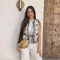BUNO-2025 Chaleco corto con bordado Floral Vintage para mujer, chaqueta, chalecos de estilo nacional para mujer, chaleco informal elegante, Tops - details 4