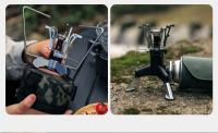 Estufa plegable para exteriores, mini camping de aleación ultraligera, para senderismo, estufa de gas portátil para exteriores - details 6