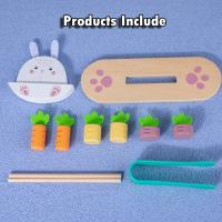 Juego de equilibrio de rábano Conejo, juguetes sensoriales para niños pequeños, bloque de equilibrio de peso - details 5