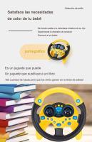 Multifuncional educación temprana simulación coche volante eléctrico sonido y luz simulación niños bebé juguetes de conducción - details 2