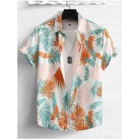 Camisa hawaiana, estampado vaquero para hombre y mujer, camisa de manga corta con solapas y botones en la playa, top casual de moda - details 6