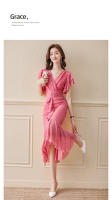 Vestido francés cheongsam mejorado, nuevo estilo para mujer, temperamento de alta gama, ceñido a la cintura, vestido estilo Tianchang de verano - details 9
