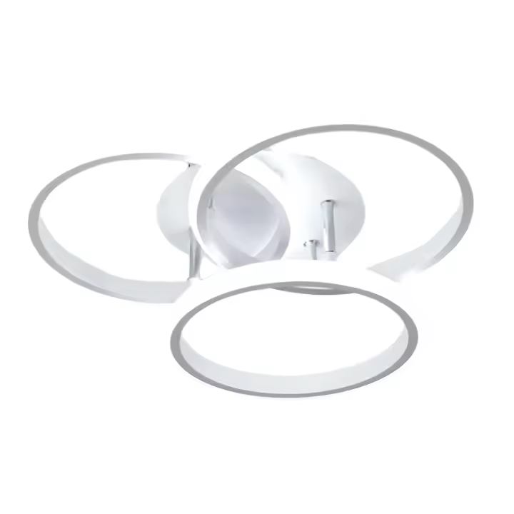 Goeco Lámpara de techo de aluminio con tres LED redondos Luz blanca 6500K 40W Chandeliers - 1