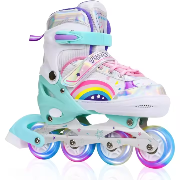 Linea Ajustables para Niña Niño Patines Linea con Todas Las Ruedas iluminadas, Patines en línea para niños para Uso en Interiores y Exteriores - 1