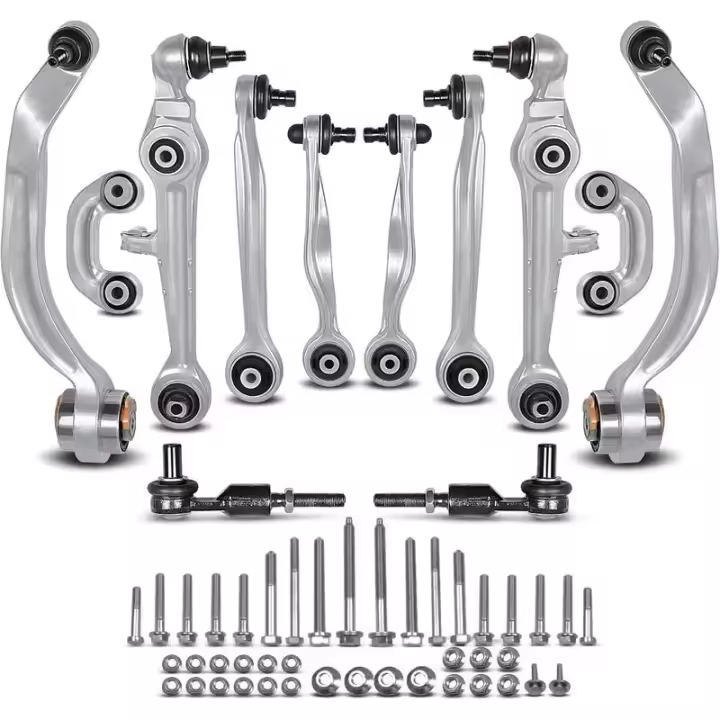 Kit de suspensión delantera A-Premium de 12 piezas, conjunto de brazo de control superior e inferior, barra estabilizadora, extremo de barra de acoplamiento exterior, compatible con Audi A4 - 1