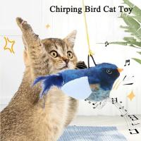 Juguete interactivo para gatos y pájaros, alas batientes, juguete de peluche para pájaros, funciona con pilas, estimulador de animales, gatitos, accesorios para gatos - details 3