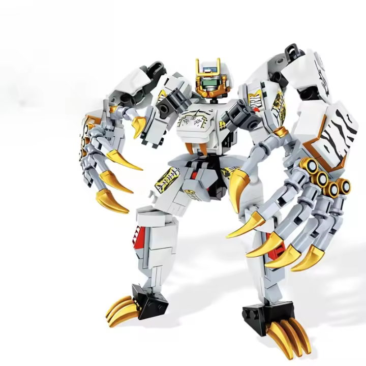 Mech con garras de tigre geniales, Kit de construcción, Guerrero coleccionable, superhéroe de batalla, modelo de exhibición, juguete, regalos creativos para adultos, niños, edad 10, 11, 12, 13, 14 +, juegos de construcción (323 piezas) - 1