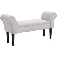 Pie Cama Banqueta Brazos Tapizada Tipo Mara para Dormitorio Salón Recibidor 102x36x51cm Carga 130kg - details 0