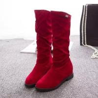 Ots de tacón informal de media varilla para mujer, punta redonda, terciopelo mate, otoño e invierno, nuevo - details 22