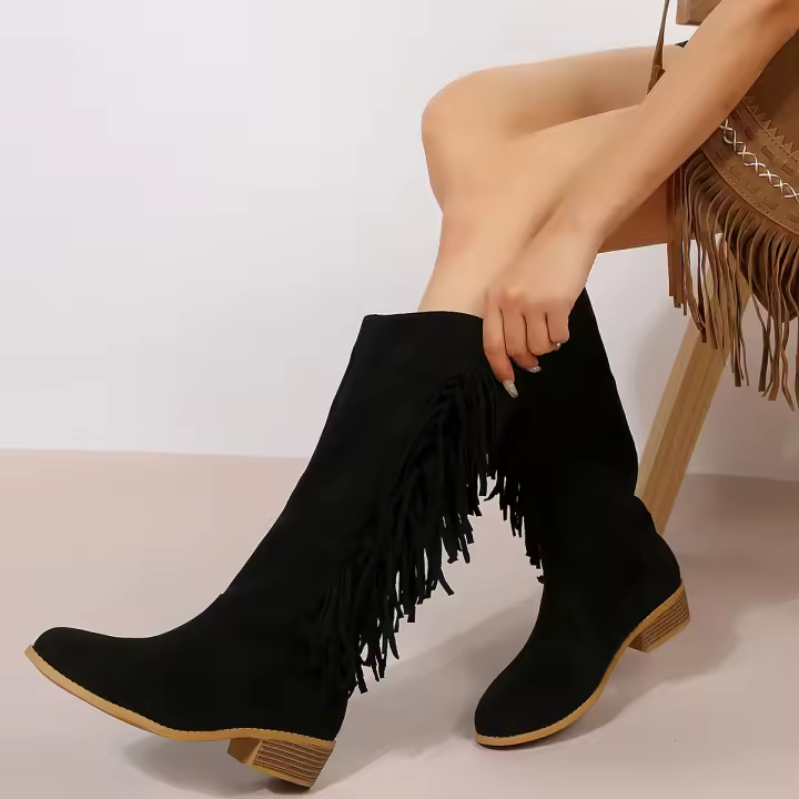 Otoño Invierno mujer moda Martin botas tacones bajos botas zapatos - 1