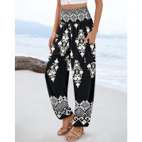 2025 Europa Y Los Estados Unidos Nuevo, Primavera Y Verano Señoras Suelta De Cintura Alta Impreso Pantalones Casuales Mujer - details 5