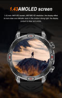 2025 nuevo Reloj inteligente GPS militar al aire libre pantalla de alta definición amoled de 1,43 pulgadas, linterna LED potente, llamada bluetooth, monitoreo de frecuencia cardíaca y presión arterial 100 + Reloj inteligente impermeable en modo deportivo - details 4