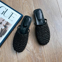 Bolsa tejida cabeza zapatillas verano nuevo hueco salir desgaste sandalias de las mujeres casual moda versátil media arrastre - details 6