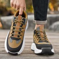 Dropshipping logo cómodo estilo de caminar grueso para hombres, zapatos casuales antideslizantes y duraderos - details 2