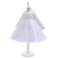Vestido de noche para niñas con falda abullonada de malla con bordado de estilo nuevo para niños - details 12