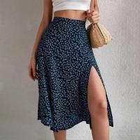 Falda de verano con estampado Floral para mujer, falda holgada de cintura alta, transpirable, elegante, ropa femenina - details 29
