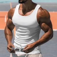 Un chaleco informal y transpirable de color liso para el entrenamiento físico de verano de los hombres en Europa y Estados Unidos en 2025. - details 24