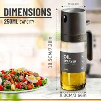 Spray De Aceite 250ML De Vidrio Borosilicato Alta BPA Free Herramienta De Cocina Ecológica Para Air Fryer Ensalada BBQ - details 1