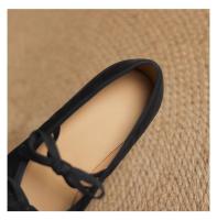 Nueva piel de oveja cabeza cuadrada estilo retro pequeños zapatos de cuero arco pedal boca poco profunda Mary Jane zapatos individuales - details 23