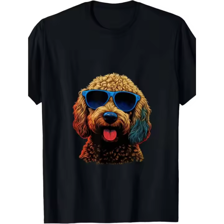 Camiseta Dorada Retriever Camiseta de Cuello Redondo de Manga Corta 100% Algodón - 1