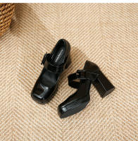 Zapatos Mary Jane de tacón alto con punta cuadrada, hebilla y tacón grueso. - details 27