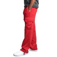 Pantalones de chándal largos con múltiples bolsillos, sueltos, de gran tamaño, con cordón, aptos para corredores deportivos y de calle - details 11