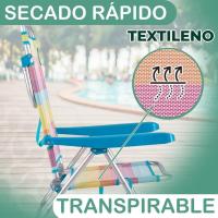 Pack 2 Sillas Playa Plegables |   Ligera Portátil |   Baja y Reclinable de 4 Posiciones |   para Camping, Piscina, Terraza o Jardín Aguamarina - details 26