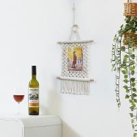 Colgante de Pared Boho con Macramé Tapiz Artesanal de Algodón Orgánico para Sala de Estar, Dormitorio y Exteriores - details 3