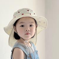 Gorro panamá Kawaii para niños, protección del cuello, bordado de dibujos animados, sombrero para el sol para bebé, protector solar, sombrero de pescador de verano de secado rápido para niñas - details 15