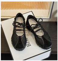 Nuevos zapatos Mary Jane de malla transpirable blanca, zapatos casuales de alta gama para mujer, zapatos de moda. - details 21