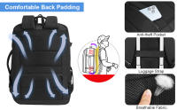 Mochila de Viaje Cabina Avion, Expandible, Grande, Adecuado tanto para hombres como para mujeres, Con puerto de carga USB - details 2