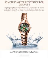Reloj de mujer a la moda con calendario y diamantes, resistente al agua, que brilla en la oscuridad, reloj para mujer - details 7