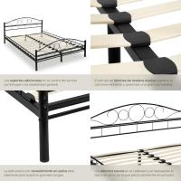 Cama de Boda Romántica y Estable Estructura de Cama de Madera Base de Cama Resistente - details 20