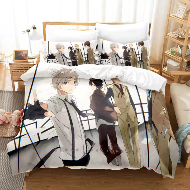 Juego de Ropa de Cama de Perro Salvaje Wenhao 3D Funda de Edredón, Funda de Almohada, Ropa de Cama para Cama Doble, Plena, Rey - 1
