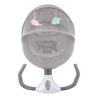 Mecedora eléctrica portátil para bebé, sillón con Bluetooth, mando a distancia plegable, color gris plateado, 220v - details 0
